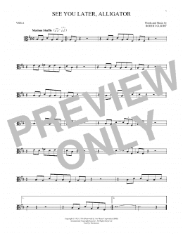 page one of See You Later, Alligator (Viola Solo)