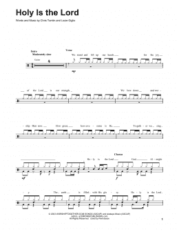 page one of Holy Is The Lord (Drums Transcription)