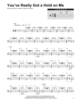 page one of You've Really Got A Hold On Me (Drums Transcription)