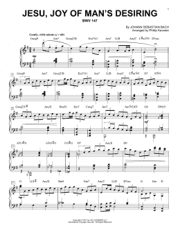 page one of Jesu, Joy Of Man's Desiring, BWV 147 [Jazz version] (arr. Phillip Keveren) (Piano Solo)
