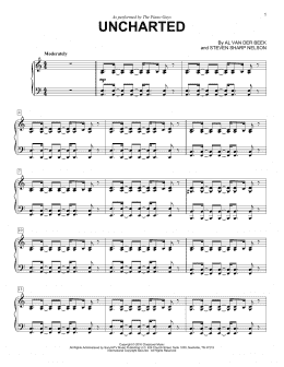 page one of Uncharted (Piano Solo)