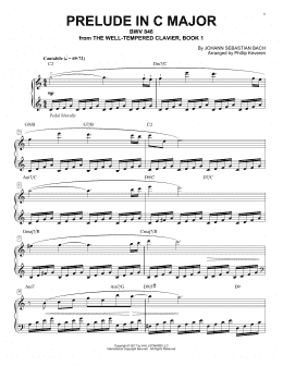 page one of Prelude In C Major, BWV 846 [Jazz version] (arr. Phillip Keveren) (Piano Solo)