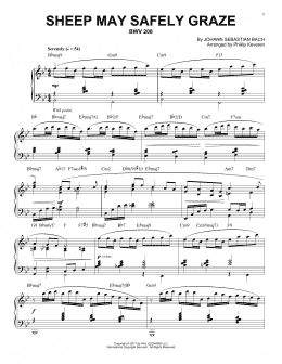page one of Sheep May Safely Graze, BWV 208 [Jazz version] (arr. Phillip Keveren) (Piano Solo)
