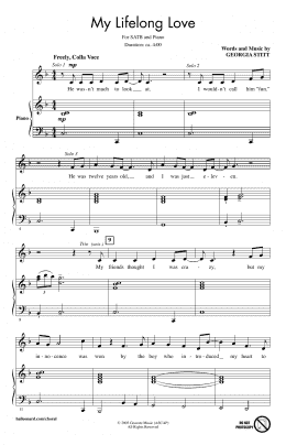 page one of My Lifelong Love (SATB Choir)