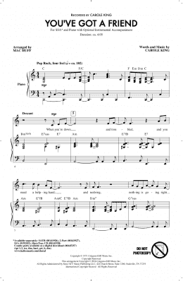 page one of You've Got A Friend (arr. Mac Huff) (SSA Choir)