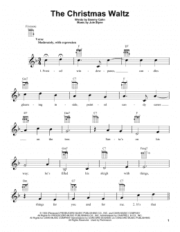 page one of The Christmas Waltz (Ukulele)