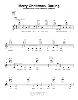 page one of Merry Christmas, Darling (Ukulele)