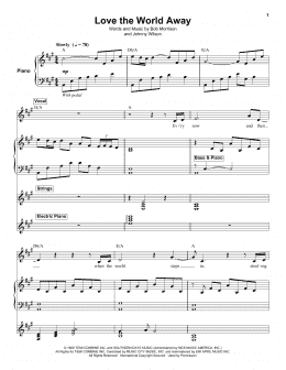 page one of Love The World Away (Keyboard Transcription)