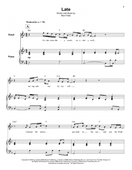 page one of Late (Keyboard Transcription)