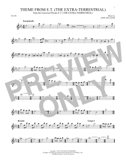 page one of Theme From E.T. (The Extra-Terrestrial) (Flute Solo)