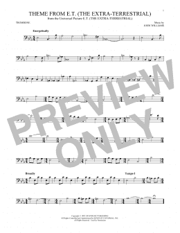page one of Theme From E.T. (The Extra-Terrestrial) (Trombone Solo)