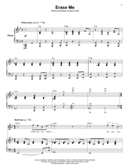 page one of Erase Me (Keyboard Transcription)