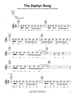 page one of The Zephyr Song (Ukulele)