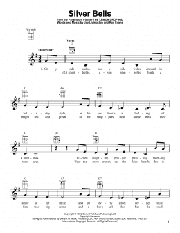 page one of Silver Bells (Ukulele)