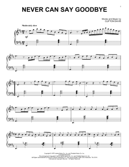 page one of Never Can Say Goodbye [Jazz version] (Piano Solo)