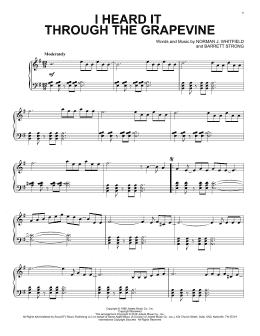 page one of I Heard It Through The Grapevine [Jazz version] (Piano Solo)