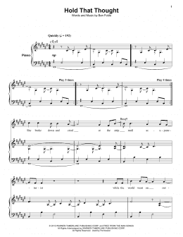 page one of Hold That Thought (Keyboard Transcription)