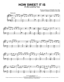 page one of How Sweet It Is (To Be Loved By You) [Jazz version] (Piano Solo)