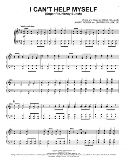 page one of I Can't Help Myself (Sugar Pie, Honey Bunch) [Jazz version] (Piano Solo)