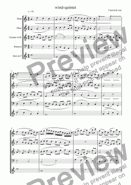 page one of wind-quintet