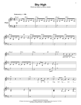 page one of Sky High (Keyboard Transcription)