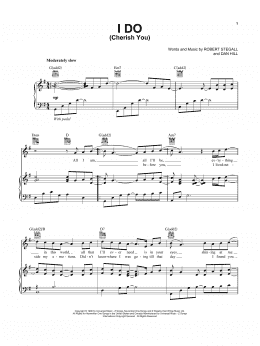 page one of I Do (Cherish You) (Piano, Vocal & Guitar Chords (Right-Hand Melody))