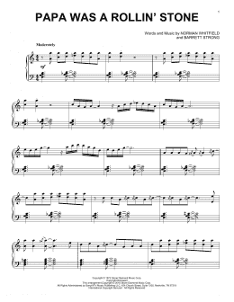 page one of Papa Was A Rollin' Stone [Jazz version] (Piano Solo)