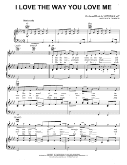 page one of I Love The Way You Love Me (Piano, Vocal & Guitar Chords (Right-Hand Melody))