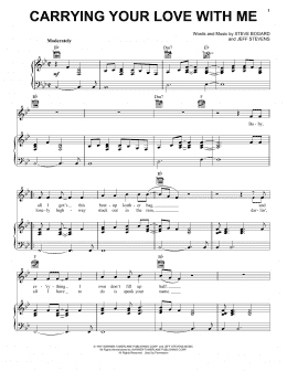page one of Carrying Your Love With Me (Piano, Vocal & Guitar Chords (Right-Hand Melody))