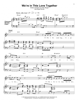 page one of We're In This Love Together (Keyboard Transcription)