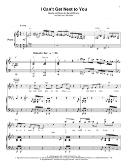 page one of I Can't Get Next To You (Keyboard Transcription)