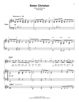 page one of Sister Christian (Keyboard Transcription)