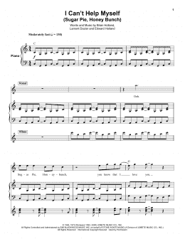 page one of I Can't Help Myself (Sugar Pie, Honey Bunch) (Keyboard Transcription)