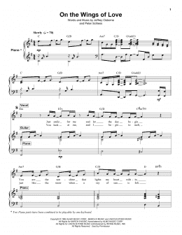page one of On The Wings Of Love (Keyboard Transcription)