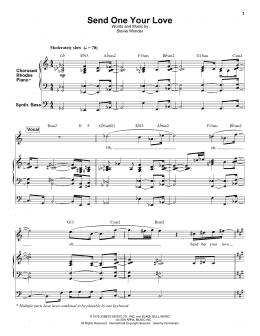page one of Send One Your Love (Keyboard Transcription)