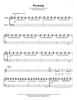 page one of Runaway (Keyboard Transcription)