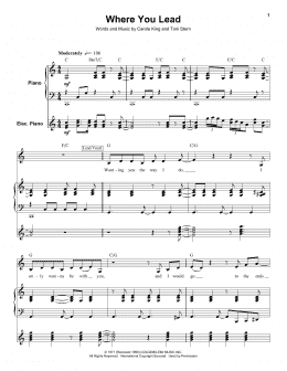 page one of Where You Lead (Keyboard Transcription)
