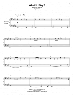 page one of What'd I Say (Keyboard Transcription)