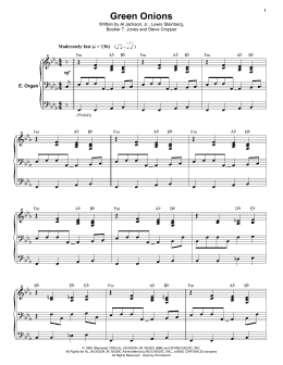 page one of Green Onions (Keyboard Transcription)