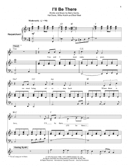 page one of I'll Be There (Keyboard Transcription)