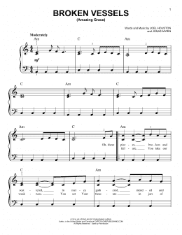 page one of Broken Vessels (Amazing Grace) (Easy Piano)