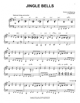 page one of Jingle Bells [Jazz version] (arr. Brent Edstrom) (Piano Solo)