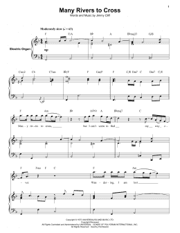 page one of Many Rivers To Cross (Keyboard Transcription)