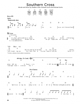 page one of Southern Cross (Guitar Lead Sheet)