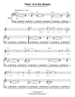 page one of Takin' It To The Streets (Keyboard Transcription)