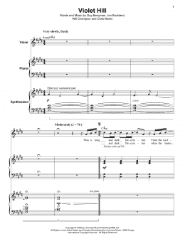 page one of Violet Hill (Keyboard Transcription)