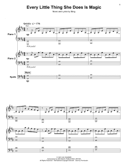 page one of Every Little Thing She Does Is Magic (Keyboard Transcription)