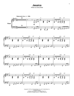 page one of Jessica (Keyboard Transcription)