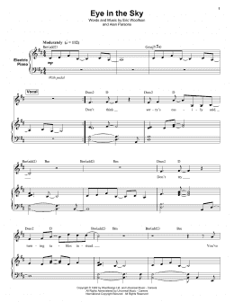 page one of Eye In The Sky (Keyboard Transcription)