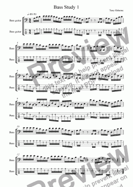 page one of Bass Study 1